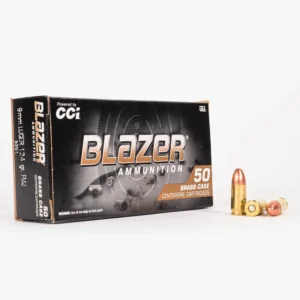 Buy 124gr FMJ 9mm Ammo by Blazer Brass Online In Australia